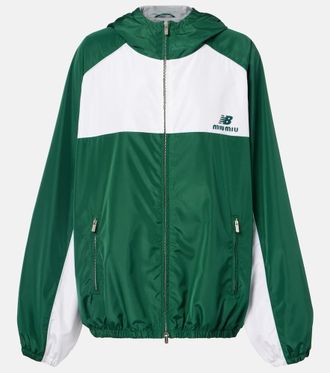 Miu Miu x New Balance colorblocked poplin jacket