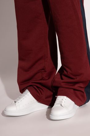 Alexander McQueen Leather Sports Shoes With Logo, Mens, White