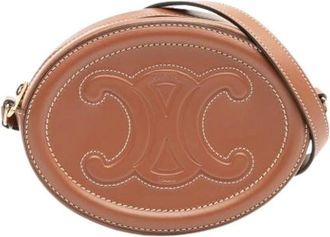 Celine Pre-owned Cross Body Bags, female, Brown, Size: ONE SIZE Pre-owned Vintage Leather Crossbody Bag