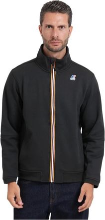 K-Way Pepin Brushed PC - Heren - Vesten met rits - Zwart - 2XL - Katoen - Hoodies & sweatvesten
