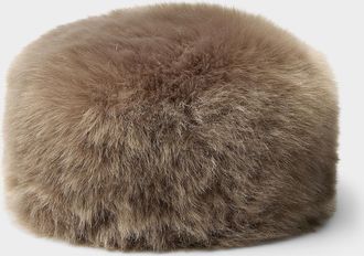 Kyi Kyi Womens Luxurious faux-fur pillbox hat