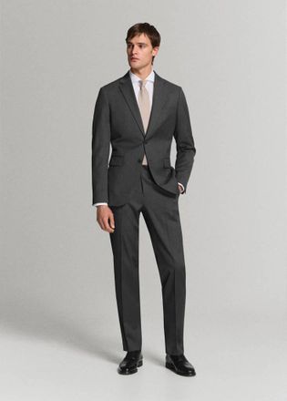 Mango Giacca completo Tur&iacute;n 100% lana vergine grigio - Uomo - 46 - MANGO MAN