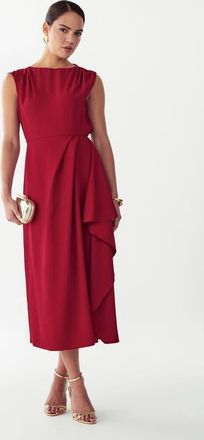 Willa Giselle Midi Dress in Burgundy at Nordstrom, Size 10