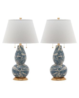 Safavieh Set Of 2 28.5In Color Swirls Table Lamps