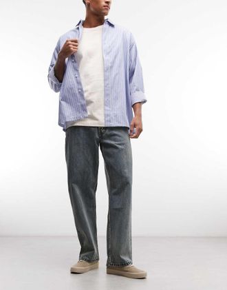 Vans Check-5 - Pantaloni in denim ampi blu medio lavaggio sporco