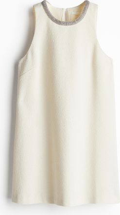 H&M Kleid mit Strassbesatz - White