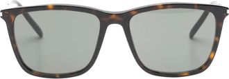 Saint Laurent Eyewear Occhiali da sole con effetto tartarugato - Marrone