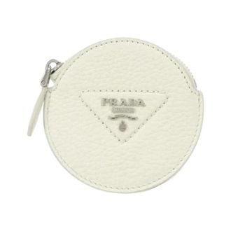 Prada Pre-owned Wallets, female, White, Size: ONE SIZE Pre-owned Vit.daino coin case