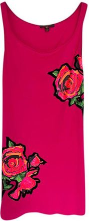 Louis Vuitton Stephen Sprouse pink cotton jersey rose print mini dress Size XS