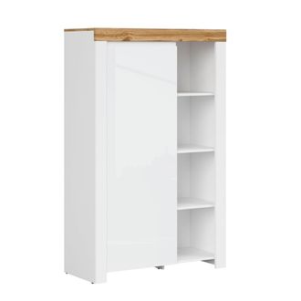 Petits Meubles Librero 1 puerta tableros aglomerados laminados blanco y madera