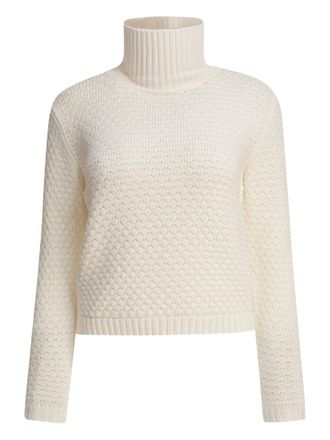 Rakkì roll-neck textured wool sweater - Neutrals