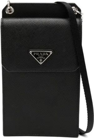 Prada leather crossbody bag - women - Leather - One Size - Black