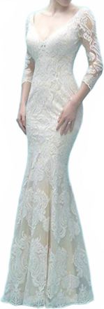 Allure Bridals Mermaid Fit Wedding Gown In Ivory