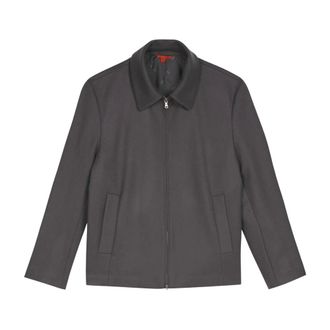 Barena Heren, Jassen, Grijs, Maat: L Wol