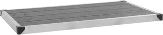 vidaXL Plato De Ducha De Jard&iacute;n Wpc Acero Inoxidable Gris 110x62 Cm Vidaxl