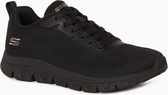 Skechers Womens Bob Sport B Lite Lace Womens Trainers - Black - Size: 5.5