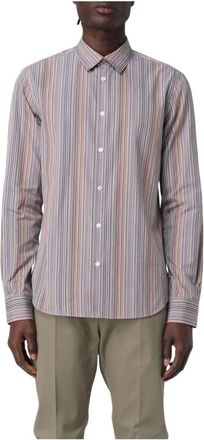 Paul Smith Overhemden, Heren, Veelkleurig, 2Xl, Katoen, Vibrant Gestreept Formeel Overhemd