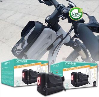 Trade Shop Trade Shop - Bolsa De Bicicleta Impermeable Con Luz De Recarga Recargable Usb Zx-9428