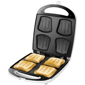 Unold Quadro - Sandwichera (plata, Color Blanco) - Unold