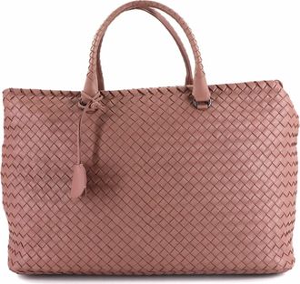Bottega Veneta Pink Intrecciato Boston Bag (Pre-Owned)