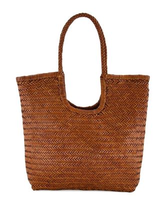 Dragon Diffusion Borsa tote NS Diagonal Triple Jump in pelle - Marrone