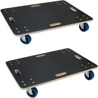 ECD Germany Ecd Germany - 2x Plataformas De Carga Hasta 800kg Con Ruedas Para Mover Muebles O Electrodom&eacute;sticos 60x80 Cm Tabla Rodante De Transporte Carretilla Pa