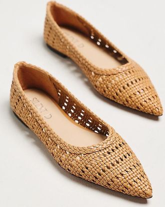 Silent D Selma Woven Leather Pointed Flats