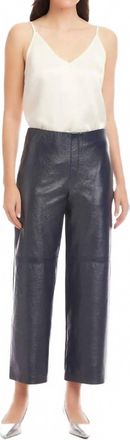 Fifteen Twenty Faux Patent Leather Pants In Navy