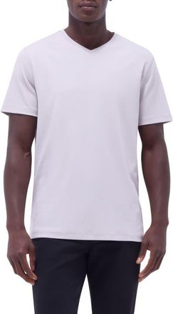 Bugatchi Holden Pima Cotton T-Shirt in Platinum at Nordstrom, Size Xx-Large
