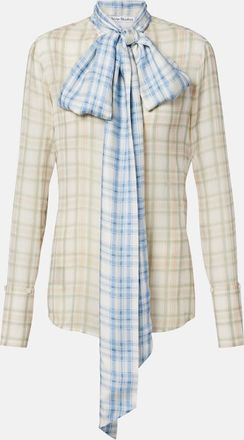 Acne Studios Blusa in seta con fiocco