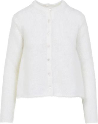 Loewe Mohair Cardigan - Dames - Vesten - Wit - XS - Truien & Vesten
