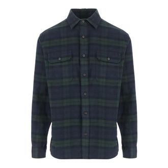 Polo Ralph Lauren Katoenen overhemd met ruitpatroon - Heren - Casual Overhemden - Blauw - S - Katoen - Overhemden
