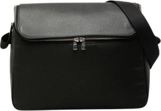 Louis Vuitton Pre-owned Taimyr Crossbody Bag - Heren - Vintage Schoudertas - Zwart - ONE Size - Leer - Vintage