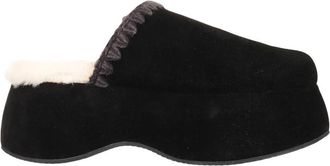 Mou Chunky Platform Suede Sneakers - Dames - Slip ons - Zwart - 36 EU - Su&egrave;de - Schoenen