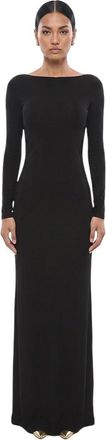 Dsquared2 Black Boat Neck Maxi Dress