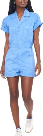 Pistola Denim Parker Romper In Azure Blue