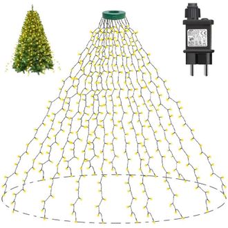 OEM Guirnalda De Luces Navide&ntilde;as Para &Aacute;rbol De Navidad De 2 M X 16 M, 400 Led (1-2,4 M), 8 Modos, Decoraci&oacute;n Navide&ntilde;a Para El Hogar, Jard&iacute;n Y Patio (blanc