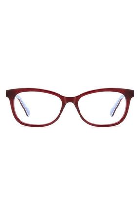 Kate Spade New York bronwen 52mm rectangular optical glasses in Burgundy Striped Multicolor at Nordstrom