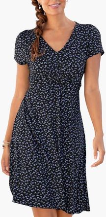 Lascana Short Sleeve Print Dress in Blue Printed at Nordstrom, Size 8