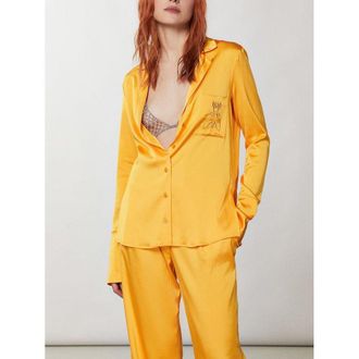 Patrizia Pepe Orange Viscose Womens Blouse