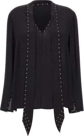 Elena Miro Con Fusciacca e Borchie Piatte - Dames - Blouses - Zwart - M - Overhemden