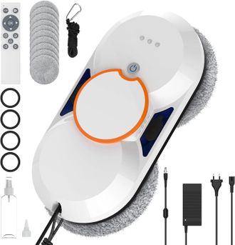 OEM Robot Limpiacristales Autom&aacute;tico De 5600 Pa Con Doble Chorro De Agua, Tecnolog&iacute;a De Detecci&oacute;n Inteligente De Bordes, 3 Modos De Limpieza, Control Remo