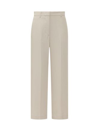 Isabel Marant Beige Straight Flat Front Pants