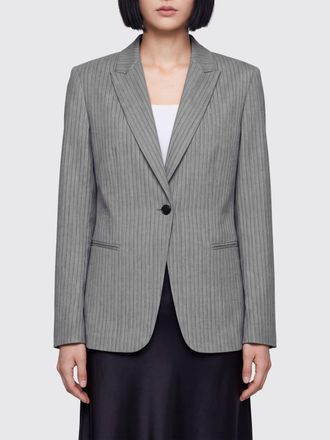Alberta Ferretti Blazer monopetto in misto lana con motivo chevron