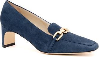 Amalfi By Rangoni Settimio Bit Loafer Pump in Navy Cashmere Gold Ornament at Nordstrom, Size 9.5