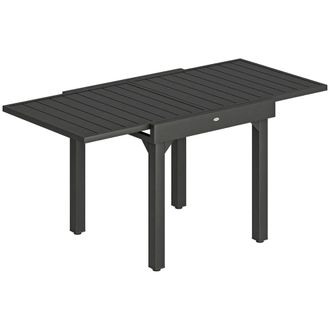 OUTSUNNY Mesa jard&iacute;n extensible 160x80x75 cm negro