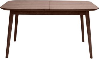 Miliboo Mesa Extensible Con Extensiones Integradas Rectangular En Madera Oscura Nogal L140-170 Cm Ank