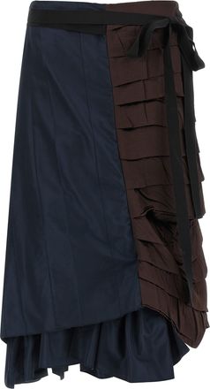 Prada Multicolor Silk Midi Womens Skirt
