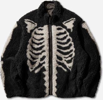 KAPITAL Men s Bone Boa Fleece Reversible Blouson Black