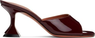 Amina Muaddi Patent Wine Lupita 70 Sandals, Brand Size 35.5 ( US Size 5.5 )